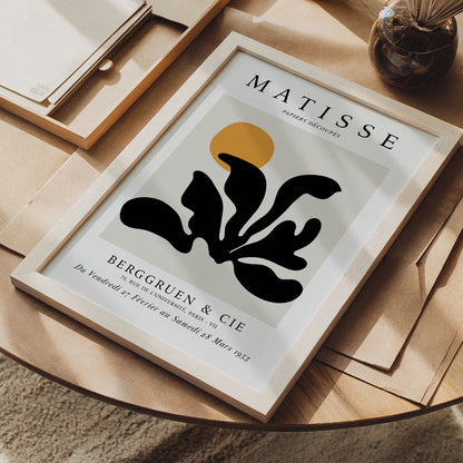 Matisse-inspired art print featuring flowing organic shapes and warm colors. Ideal for boho, modern, or mid-century decor styles, this piece adds artistic flair to any room or makes a thoughtful gift for design enthusiasts.